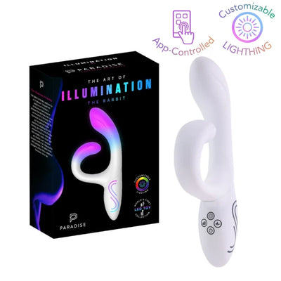Вибратор-кролик с RGB-подсветкой и приложением Paradise Illumination The Rabbit - фото 2