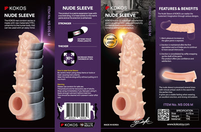 Насадка на член Kokos Nude Sleeve NS 006 - фото 14