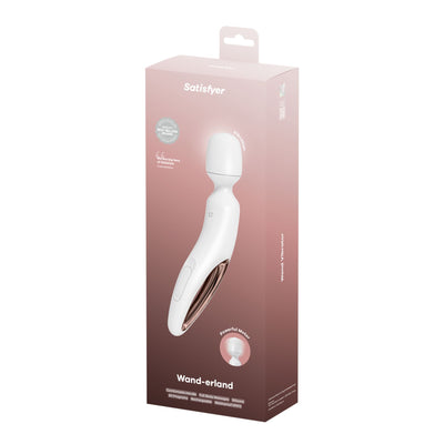 Main image for product index 6: Вібромасажер Satisfyer Wand-erland (White/Rosegold) (м'ята упаковка!!!)