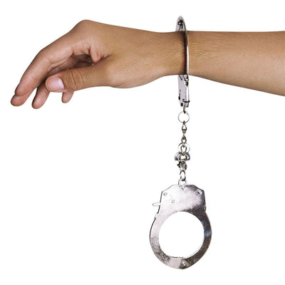 Main image for product index 3: Наручники металлические Adrien Lastic Handcuffs Metallic (полицейские)