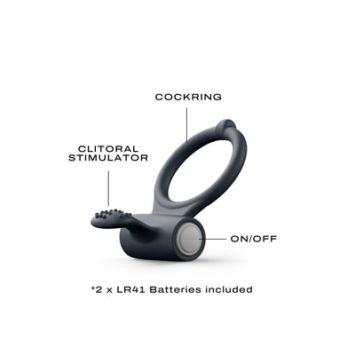 Ерекційне кільце Dorcel Power Clit Black V2 з вібрацією - фото 2