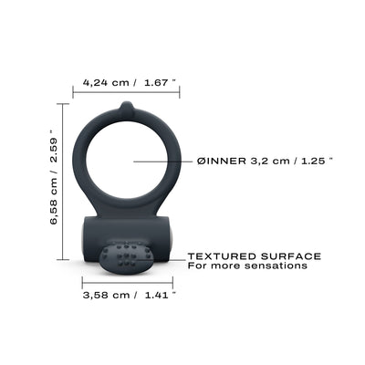 Ерекційне кільце Dorcel Power Clit Black V2 з вібрацією - фото 3