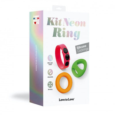 Main image for product index 12: Набір яскравих ерекційних кілець Love to Love NEON RING KIT