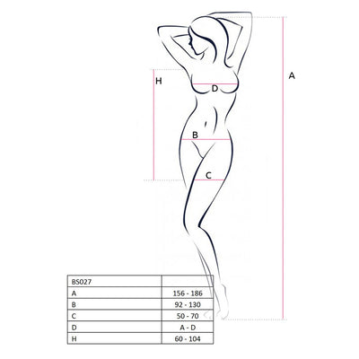 Main image for product index 9: Бодистокинг Passion BS027, платье-сетка