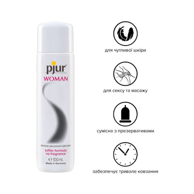 Main image for product index 9: Змазка на силіконовій основі pjur Woman, без ароматизаторів та консервантів