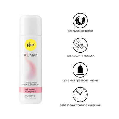 Main image for product index 2: Змазка на силіконовій основі pjur Woman, без ароматизаторів та консервантів