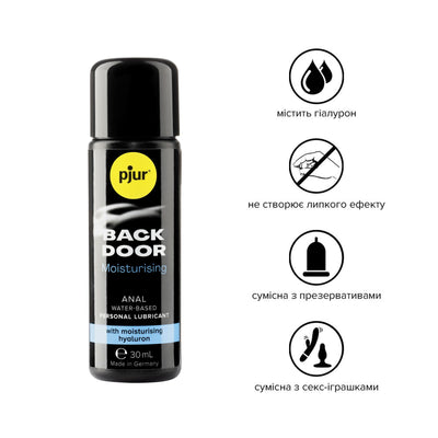 Анальний лубрикант pjur BACK DOOR Moisturising, на водній основі, з гіалуроном - фото 10