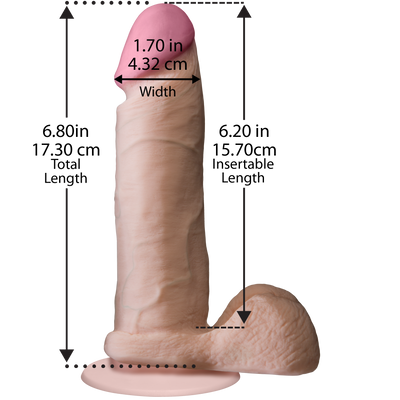 Фалоімітатор Doc Johnson The Realistic Cock, Vack-U-Lock - фото 10