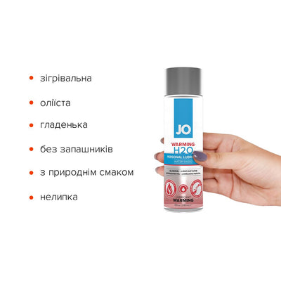 Main image for product index 17: Зігрівальна змазка на водній основі JO H2O WARMING з екстрактом перцевої м’яти