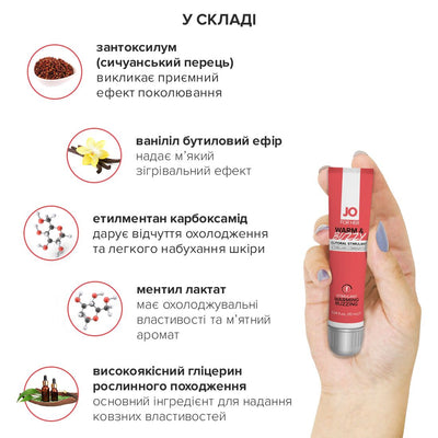 Main image for product index 4: Збуджувальний гель для клітора JO WARM & BUZZY з ефектом рідкого вібратора