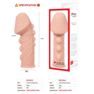 Main image for product index 5: Насадка на член Kokos Extreme Sleeve ES.09 потовщуюча