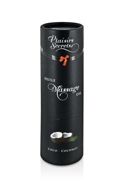 Массажное масло с афродизиаками, съедобное Plaisirs Secrets Coconut - фото 3