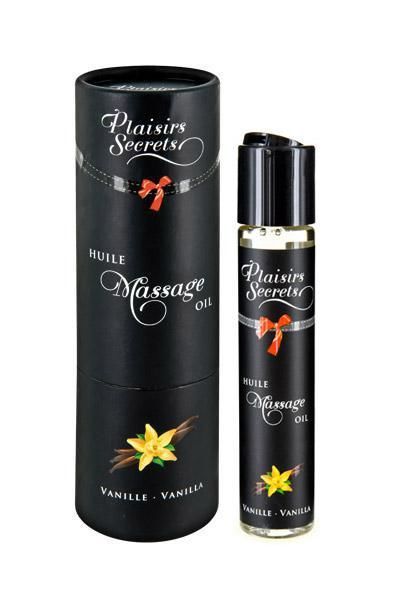 Масажна олія з афродизіаками, їстівна Plaisirs Secrets Vanilla - фото 1
