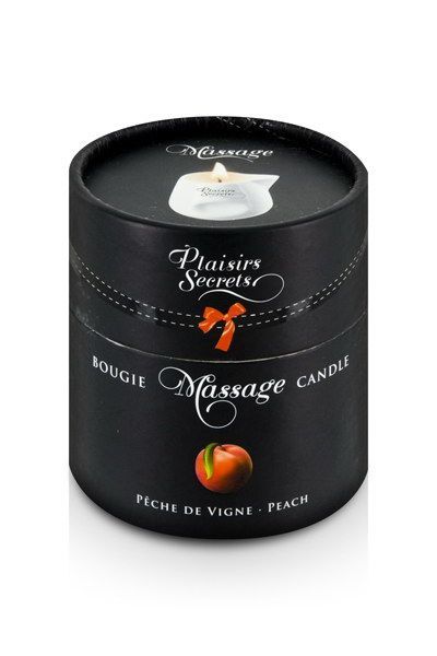 Масажна свічка Plaisirs Secrets Peach - фото 3