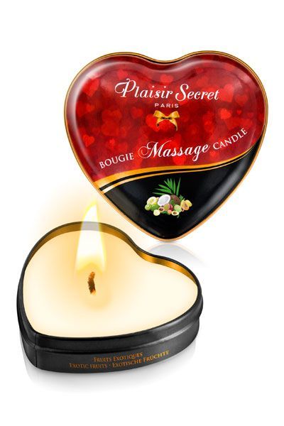 Массажная свеча-сердечко Plaisirs Secrets Exotic Fruits - фото 1
