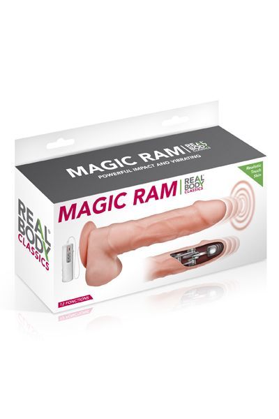 Main image for product index 3: Фаллоимитатор-пульсатор с вибрацией Real Body - Magic Ram