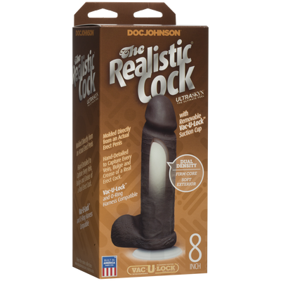 Фалоімітатор Doc Johnson The Realistic Cock, Vack-U-Lock - фото 8