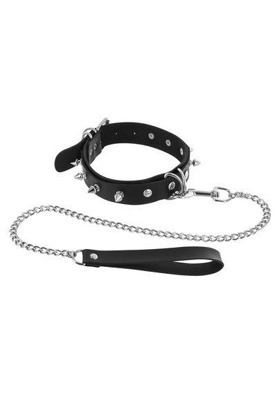 Main image for product index 1: Нашийник з повідцем Fetish Tentation Spikes and Leash