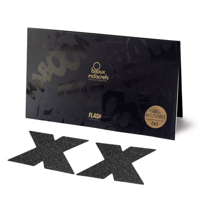 Пэстис стикини Bijoux Indiscrets Flash Cross Black - фото 1
