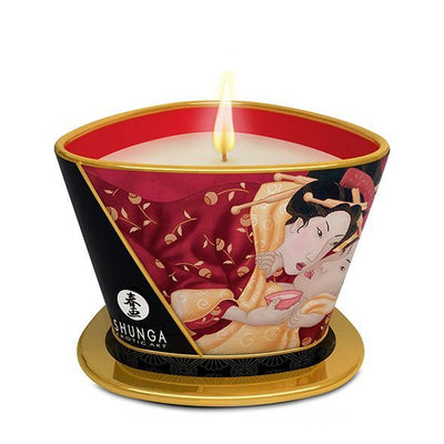 Массажная свеча Shunga Mini Massage Candle - Sparkling Strawberry Wine - фото 2