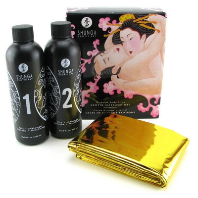 Main image for product index 1: Гель для NURU-массажа Shunga Oriental Body-to-Body – Sparkling Strawberry Wine и простыня