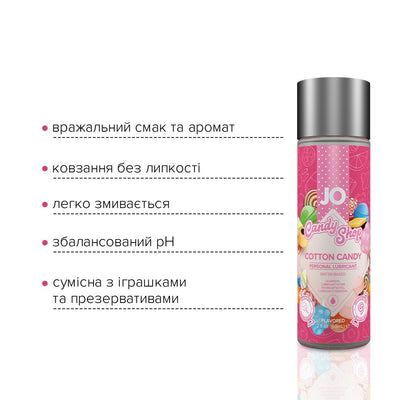 Лубрикант на водной основе JO H2O — Candy Shop — Cotton Candy - фото 3