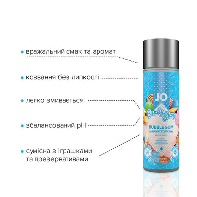 Main image for product index 3: Лубрикант на водной основе JO H2O — Candy Shop — Bubblegum