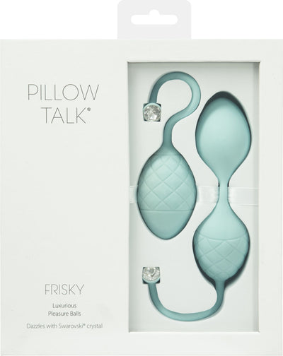 Розкішні вагінальні кульки PILLOW TALK - Frisky з кристалом, діаметр 3,2 см, вага 49-75 гр - фото 9