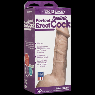 Main image for product index 2: Фаллоимитатор Doc Johnson - Perfect Erect Cock, Vac-U-Lock