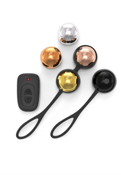 Main image for product index 1: Набор вагинальных шариков Dorcel Training Balls, диам. 3,4см, вес 20-117гр, есть вибрация, пульт ДУ