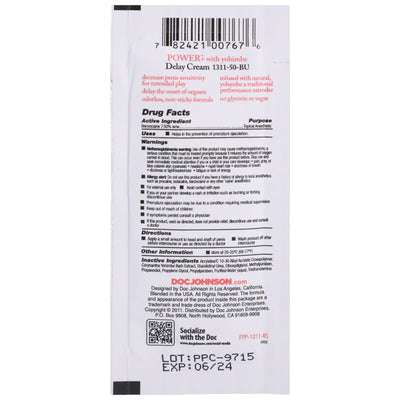 Main image for product index 2: Мощный пролонгатор Doc Johnson Power+ Delay Cream For Men