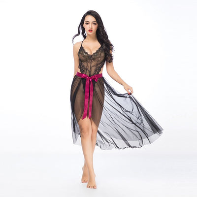 Main image for product index 2: Эротический полупрозрачный комплект боди с юбкой