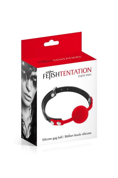 Класичний кляп з силіконовою кулькою Fetish Tentation Silicone Gag Ball - фото 4
