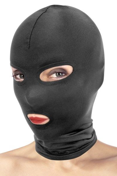Капюшон для БДСМ Fetish Tentation Open Mouth and Eyes Hood - фото 3