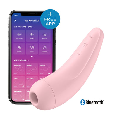 Main image for product index 1: Вакуумний кліторальний стимулятор Satisfyer Curvy 2+ з керуванням через інтернет