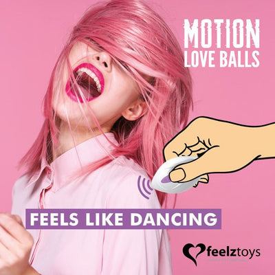 Main image for product index 4: Вагінальні кульки з масажем і вібрацією FeelzToys Motion Love Balls Jivy