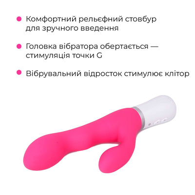 Смарт вибратор-кролик Lovense Nora с вращающимся стволом - фото 6