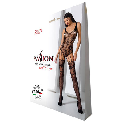 Main image for product index 11: Ажурний бодістокінг з імітацією панчіх Passion BS074