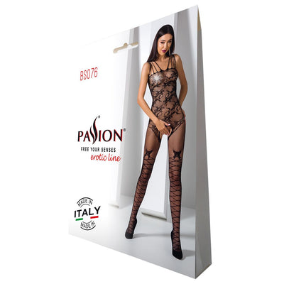 Ажурный бодистокинг с интимными вырезами Passion BS076 - фото 12