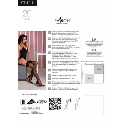 Main image for product index 14: Колготки с эффектом чулок на подвязках Passion TI112 (60/20 den), nero-gold