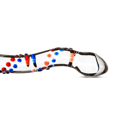 Стеклянный дилдо с изгибами и рисунком Gildo Glass Dildo No. 3 - фото 2