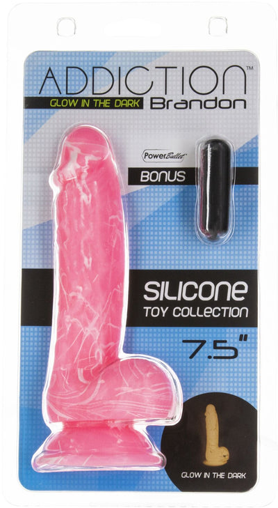 Main image for product index 7: Фалоімітатор, що світиться у темряві, ADDICTION - BRANDON