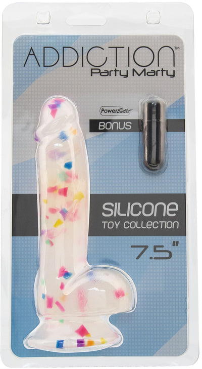 Фаллоимитатор с конфетти ADDICTION - PARTY MARTY - FROST & CONFETTI - фото 5