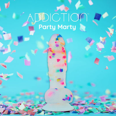Фаллоимитатор с конфетти ADDICTION - PARTY MARTY - FROST & CONFETTI - фото 4
