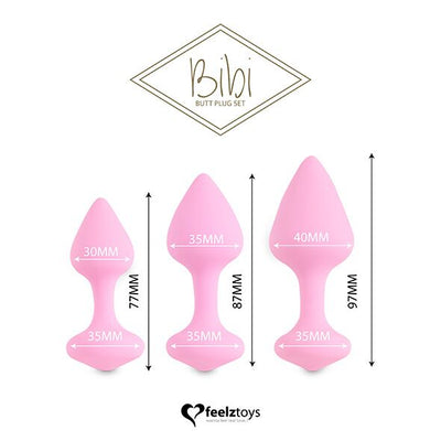 Набір силіконових анальних пробок FeelzToys - Bibi Butt Plug Set - фото 5