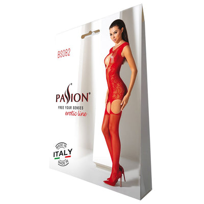 Main image for product index 5: Ажурный бодистокинг с чулками Passion BS082