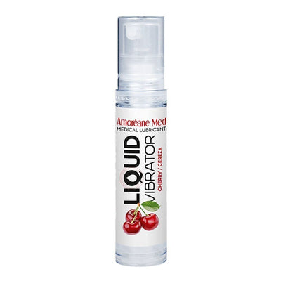 Лубрикант с эффектом вибрации Amoreane Med Liquid Vibrator Cherry - фото 2