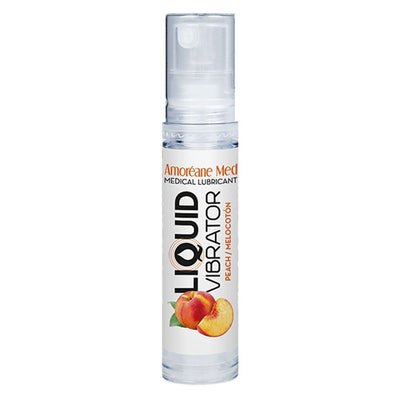 Лубрикант с эффектом вибрации Amoreane Med Liquid Vibrator Peach - фото 2