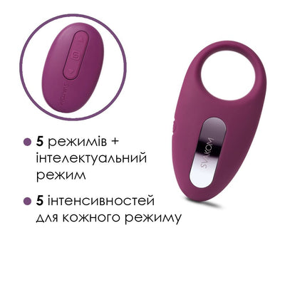 Main image for product index 3: Эрекционное кольцо с вибрацией Svakom Winni Violet