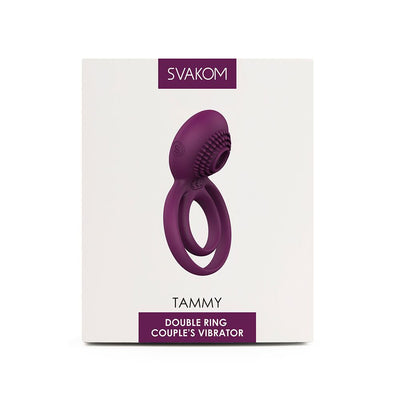 Main image for product index 7: Двойное эрекционное кольцо с вибрацией Svakom Tammy Violet